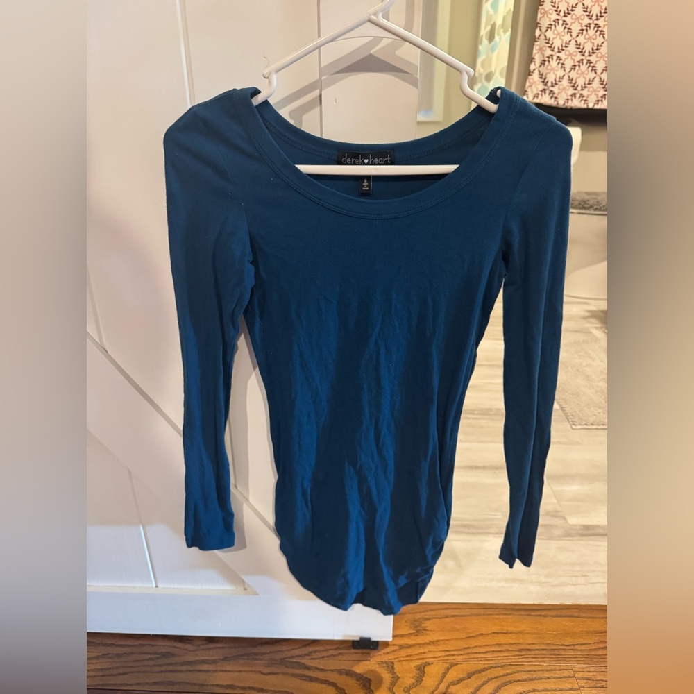 Derek Heart Women's Blue Long Sleeve Top